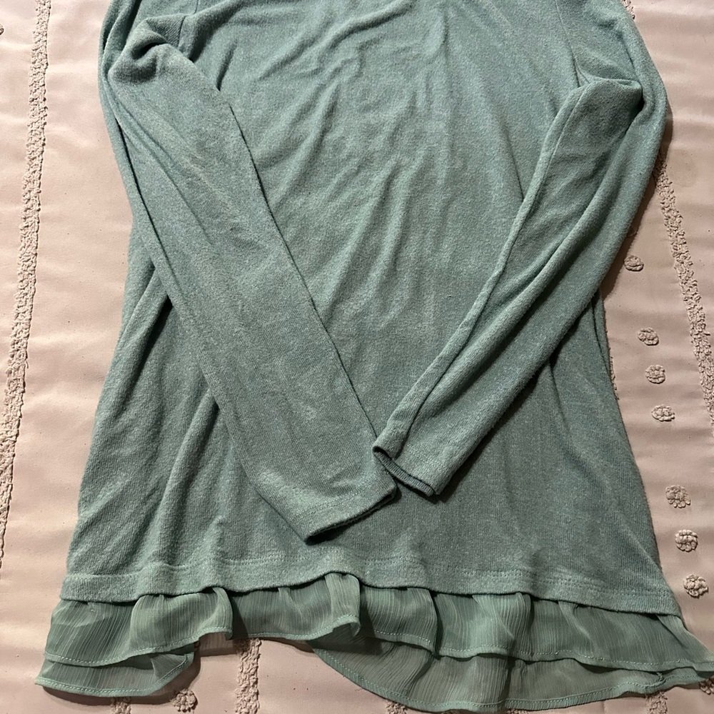 LC Lauren Conrad Women's Sweater - Soft Teal